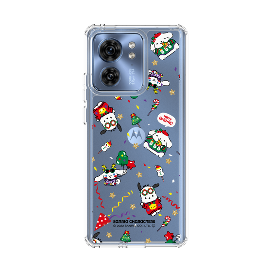 スリムプロテクションケース［ ポムポムプリン＆シナモン＆ポチャッコ - Xmas - パターン ］