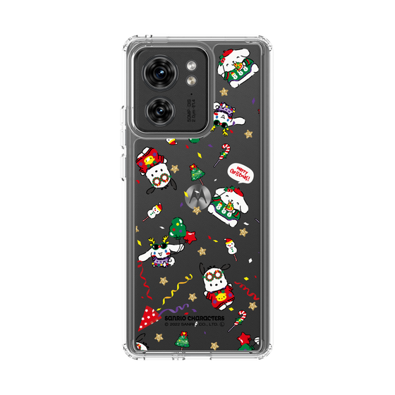 スリムプロテクションケース［ ポムポムプリン＆シナモン＆ポチャッコ - Xmas - パターン ］