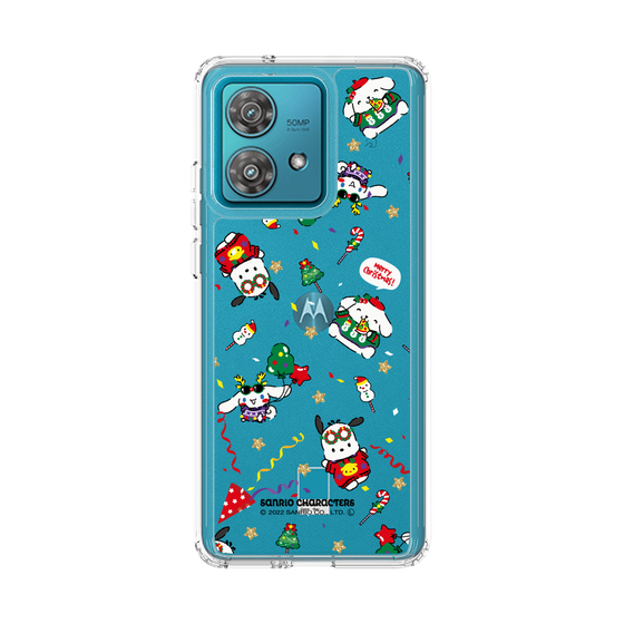 スリムプロテクションケース［ ポムポムプリン＆シナモン＆ポチャッコ - Xmas - パターン ］