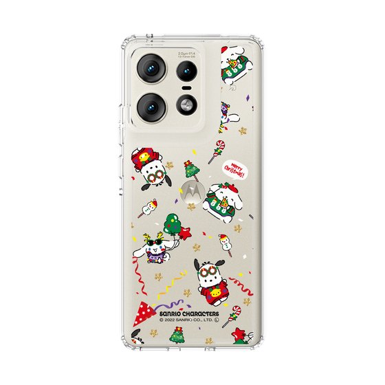 スリムプロテクションケース［ ポムポムプリン＆シナモン＆ポチャッコ - Xmas - パターン ］