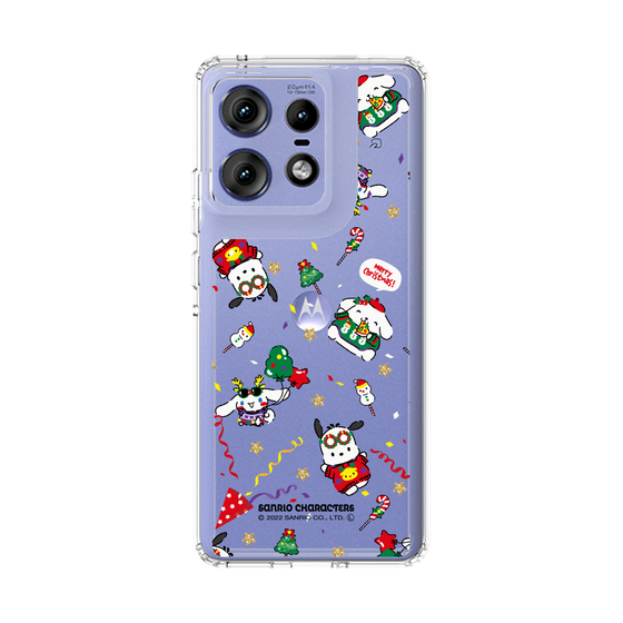 スリムプロテクションケース［ ポムポムプリン＆シナモン＆ポチャッコ - Xmas - パターン ］