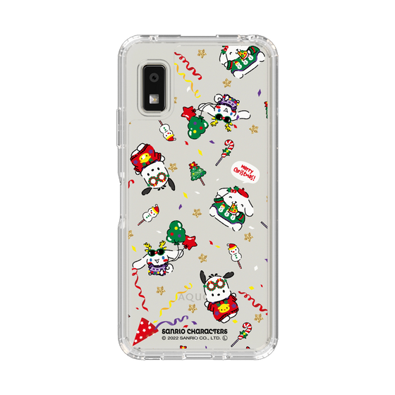 スリムプロテクションケース［ ポムポムプリン＆シナモン＆ポチャッコ - Xmas - パターン ］