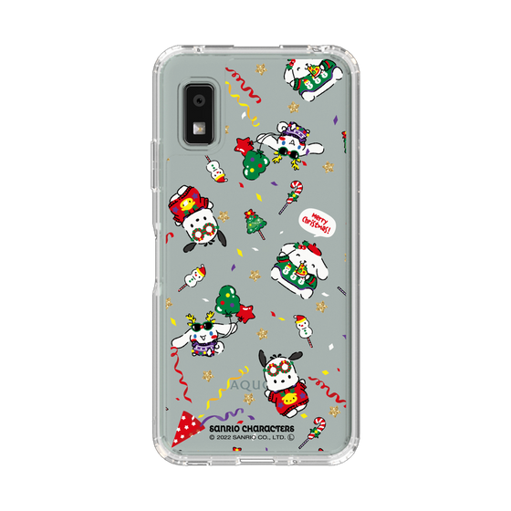 スリムプロテクションケース［ ポムポムプリン＆シナモン＆ポチャッコ - Xmas - パターン ］