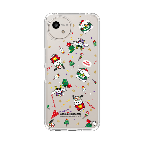 スリムプロテクションケース［ ポムポムプリン＆シナモン＆ポチャッコ - Xmas - パターン ］