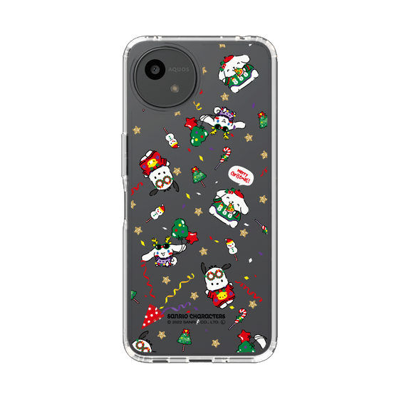 スリムプロテクションケース［ ポムポムプリン＆シナモン＆ポチャッコ - Xmas - パターン ］