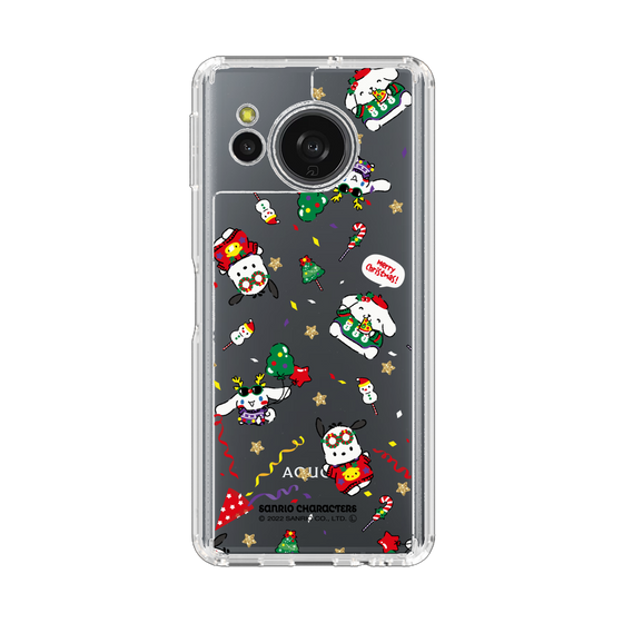 スリムプロテクションケース［ ポムポムプリン＆シナモン＆ポチャッコ - Xmas - パターン ］