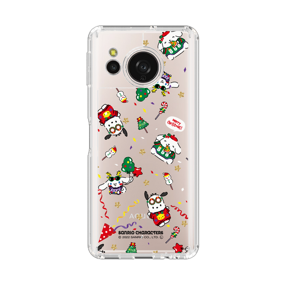 スリムプロテクションケース［ ポムポムプリン＆シナモン＆ポチャッコ - Xmas - パターン ］