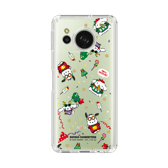 スリムプロテクションケース［ ポムポムプリン＆シナモン＆ポチャッコ - Xmas - パターン ］