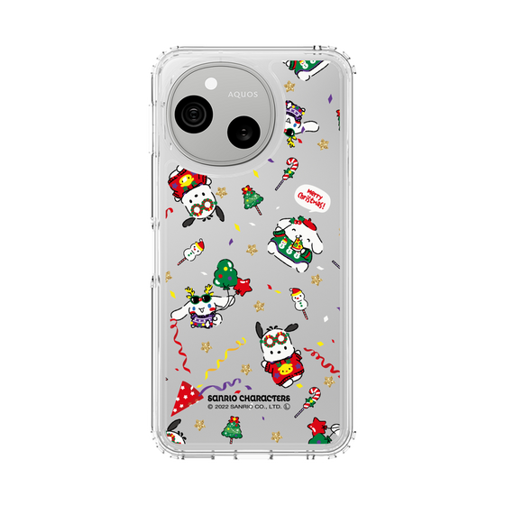 スリムプロテクションケース［ ポムポムプリン＆シナモン＆ポチャッコ - Xmas - パターン ］