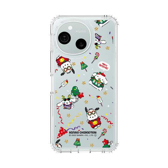 スリムプロテクションケース［ ポムポムプリン＆シナモン＆ポチャッコ - Xmas - パターン ］