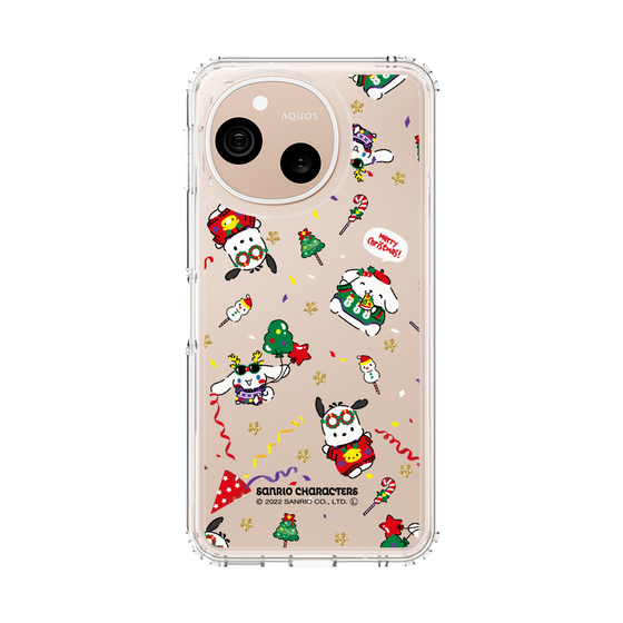 スリムプロテクションケース［ ポムポムプリン＆シナモン＆ポチャッコ - Xmas - パターン ］