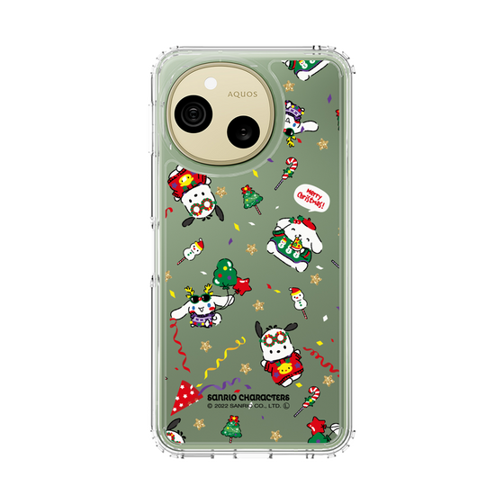 スリムプロテクションケース［ ポムポムプリン＆シナモン＆ポチャッコ - Xmas - パターン ］