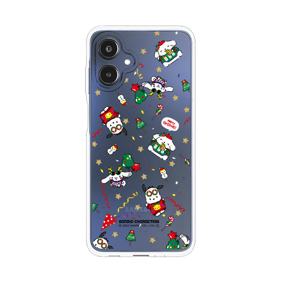 スリムプロテクションケース［ ポムポムプリン＆シナモン＆ポチャッコ - Xmas - パターン ］