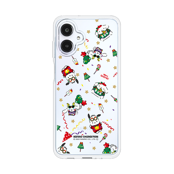 スリムプロテクションケース［ ポムポムプリン＆シナモン＆ポチャッコ - Xmas - パターン ］
