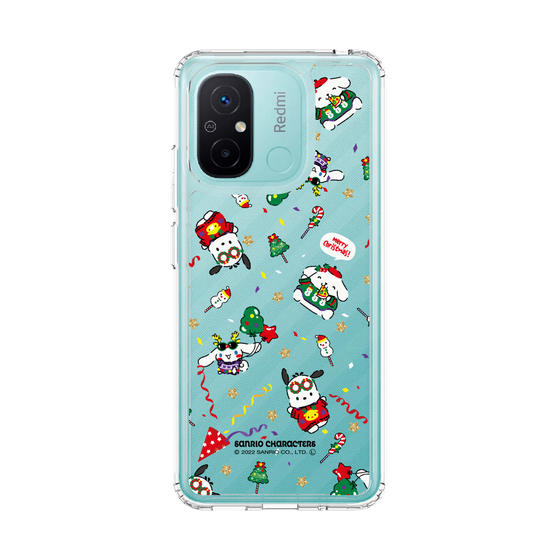 スリムプロテクションケース［ ポムポムプリン＆シナモン＆ポチャッコ - Xmas - パターン ］