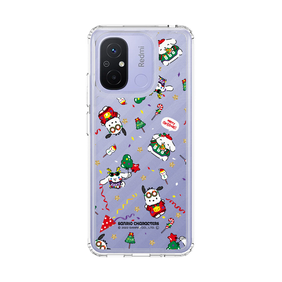 スリムプロテクションケース［ ポムポムプリン＆シナモン＆ポチャッコ - Xmas - パターン ］
