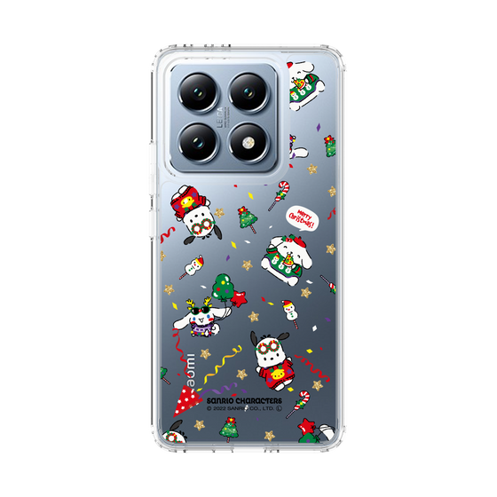 スリムプロテクションケース［ ポムポムプリン＆シナモン＆ポチャッコ - Xmas - パターン ］