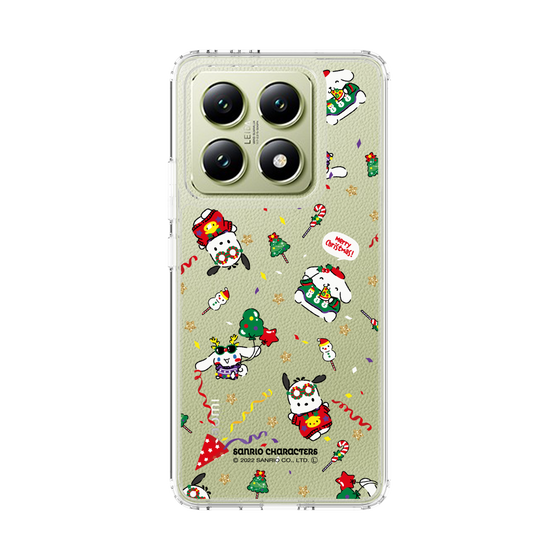 スリムプロテクションケース［ ポムポムプリン＆シナモン＆ポチャッコ - Xmas - パターン ］