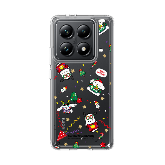 スリムプロテクションケース［ ポムポムプリン＆シナモン＆ポチャッコ - Xmas - パターン ］
