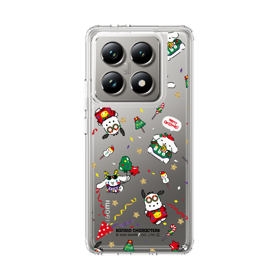 スリムプロテクションケース［ ポムポムプリン＆シナモン＆ポチャッコ - Xmas - パターン ］