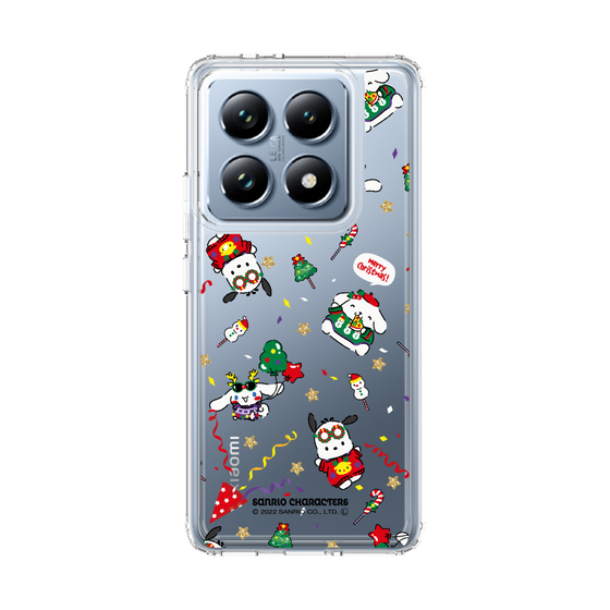 スリムプロテクションケース［ ポムポムプリン＆シナモン＆ポチャッコ - Xmas - パターン ］