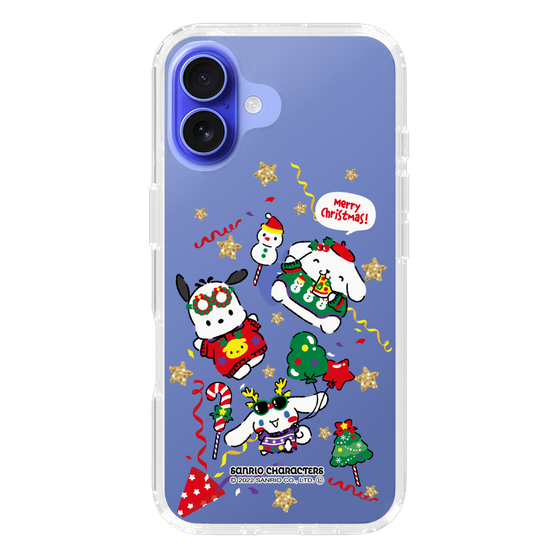 スリムプロテクションケース［ ポムポムプリン＆シナモン＆ポチャッコ - Xmas - ソロ ］