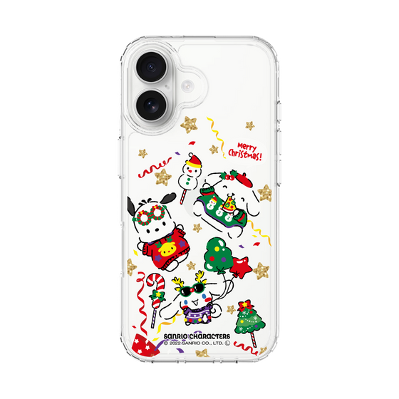 スリムプロテクションケース［ ポムポムプリン＆シナモン＆ポチャッコ - Xmas - ソロ ］