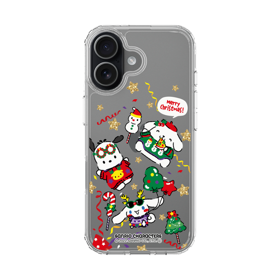 スリムプロテクションケース［ ポムポムプリン＆シナモン＆ポチャッコ - Xmas - ソロ ］