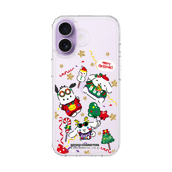 スリムプロテクションケース［ ポムポムプリン＆シナモン＆ポチャッコ - Xmas - ソロ ］