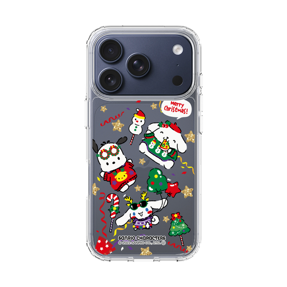 スリムプロテクションケース［ ポムポムプリン＆シナモン＆ポチャッコ - Xmas - ソロ ］