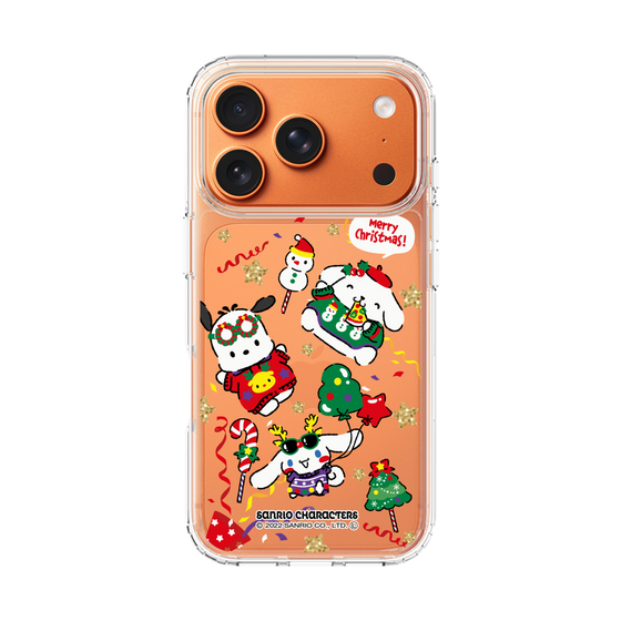 スリムプロテクションケース［ ポムポムプリン＆シナモン＆ポチャッコ - Xmas - ソロ ］