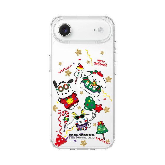 スリムプロテクションケース［ ポムポムプリン＆シナモン＆ポチャッコ - Xmas - ソロ ］