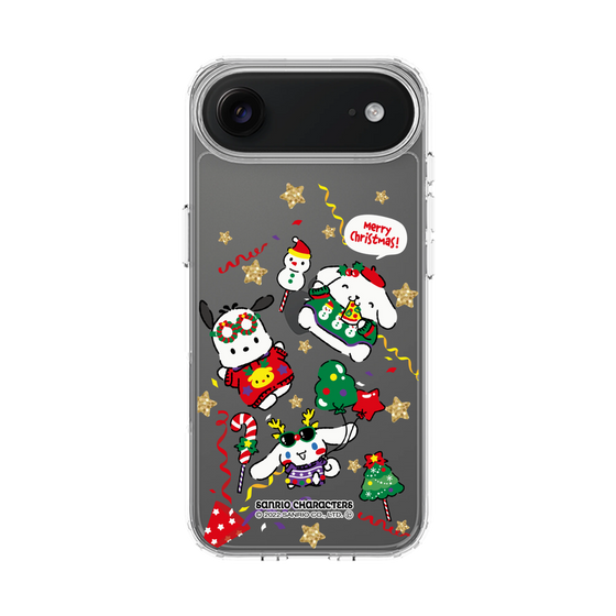 スリムプロテクションケース［ ポムポムプリン＆シナモン＆ポチャッコ - Xmas - ソロ ］