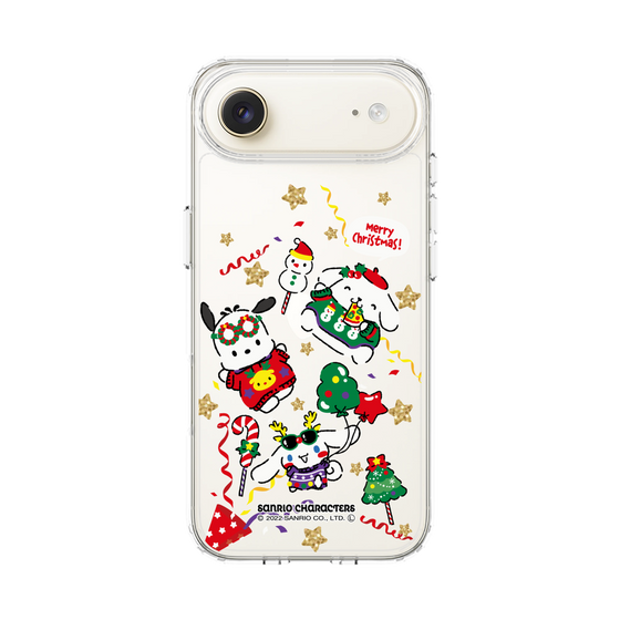 スリムプロテクションケース［ ポムポムプリン＆シナモン＆ポチャッコ - Xmas - ソロ ］