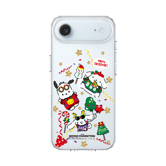 スリムプロテクションケース［ ポムポムプリン＆シナモン＆ポチャッコ - Xmas - ソロ ］