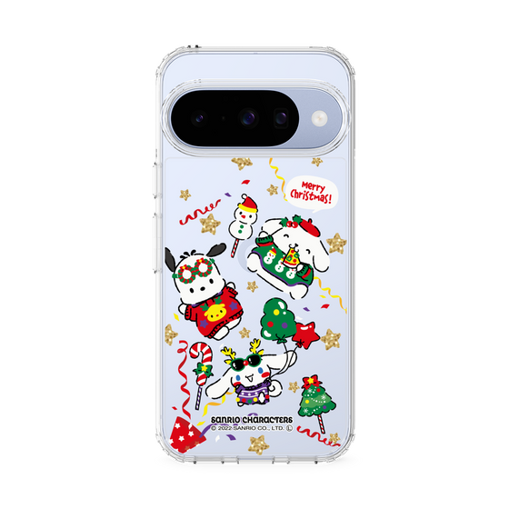 スリムプロテクションケース［ ポムポムプリン＆シナモン＆ポチャッコ - Xmas - ソロ ］