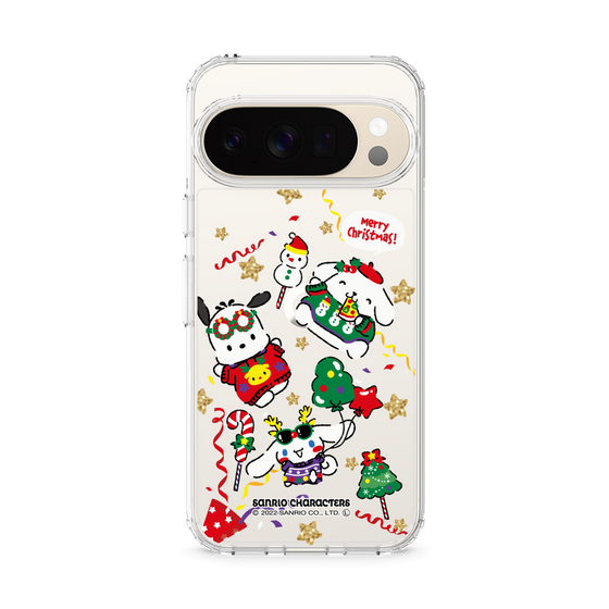 スリムプロテクションケース［ ポムポムプリン＆シナモン＆ポチャッコ - Xmas - ソロ ］