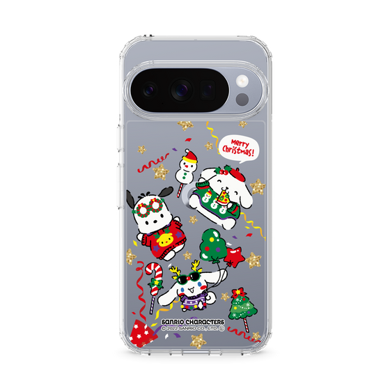 スリムプロテクションケース［ ポムポムプリン＆シナモン＆ポチャッコ - Xmas - ソロ ］