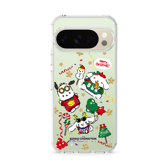 スリムプロテクションケース［ ポムポムプリン＆シナモン＆ポチャッコ - Xmas - ソロ ］