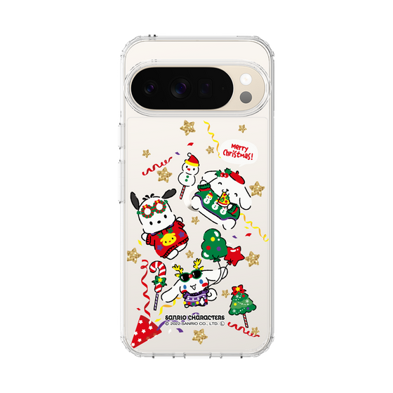 スリムプロテクションケース［ ポムポムプリン＆シナモン＆ポチャッコ - Xmas - ソロ ］