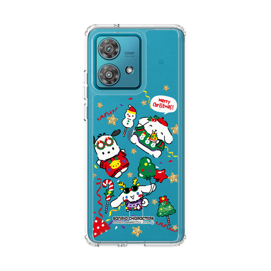 スリムプロテクションケース［ ポムポムプリン＆シナモン＆ポチャッコ - Xmas - ソロ ］