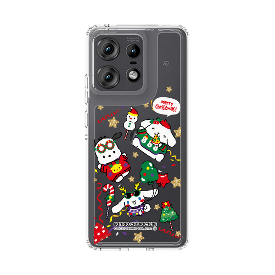 スリムプロテクションケース［ ポムポムプリン＆シナモン＆ポチャッコ - Xmas - ソロ ］