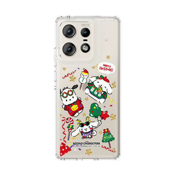 スリムプロテクションケース［ ポムポムプリン＆シナモン＆ポチャッコ - Xmas - ソロ ］