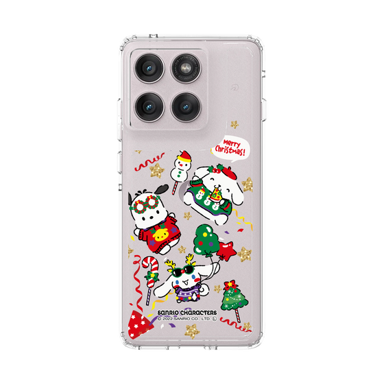 スリムプロテクションケース［ ポムポムプリン＆シナモン＆ポチャッコ - Xmas - ソロ ］