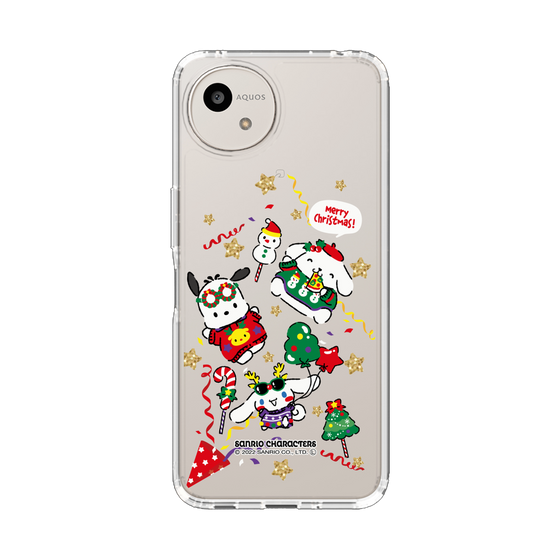 スリムプロテクションケース［ ポムポムプリン＆シナモン＆ポチャッコ - Xmas - ソロ ］