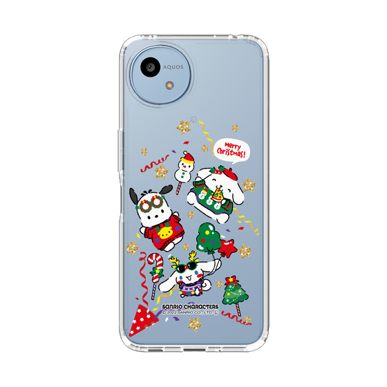 スリムプロテクションケース［ ポムポムプリン＆シナモン＆ポチャッコ - Xmas - ソロ ］