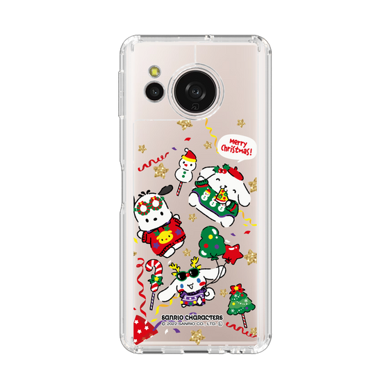 スリムプロテクションケース［ ポムポムプリン＆シナモン＆ポチャッコ - Xmas - ソロ ］