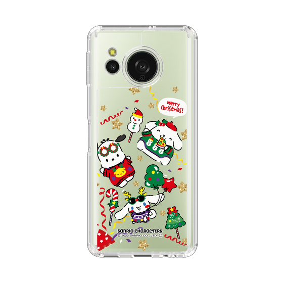 スリムプロテクションケース［ ポムポムプリン＆シナモン＆ポチャッコ - Xmas - ソロ ］