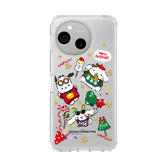 スリムプロテクションケース［ ポムポムプリン＆シナモン＆ポチャッコ - Xmas - ソロ ］