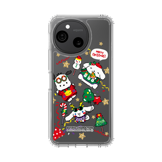 スリムプロテクションケース［ ポムポムプリン＆シナモン＆ポチャッコ - Xmas - ソロ ］